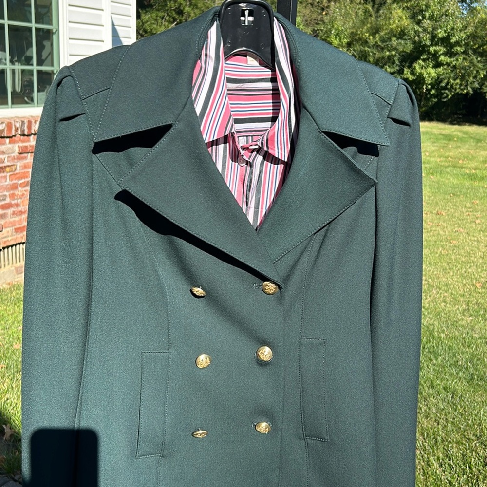 NWOT Etcetera Striped Blouse Pink and Green Size 2 - Picture 16 of 16